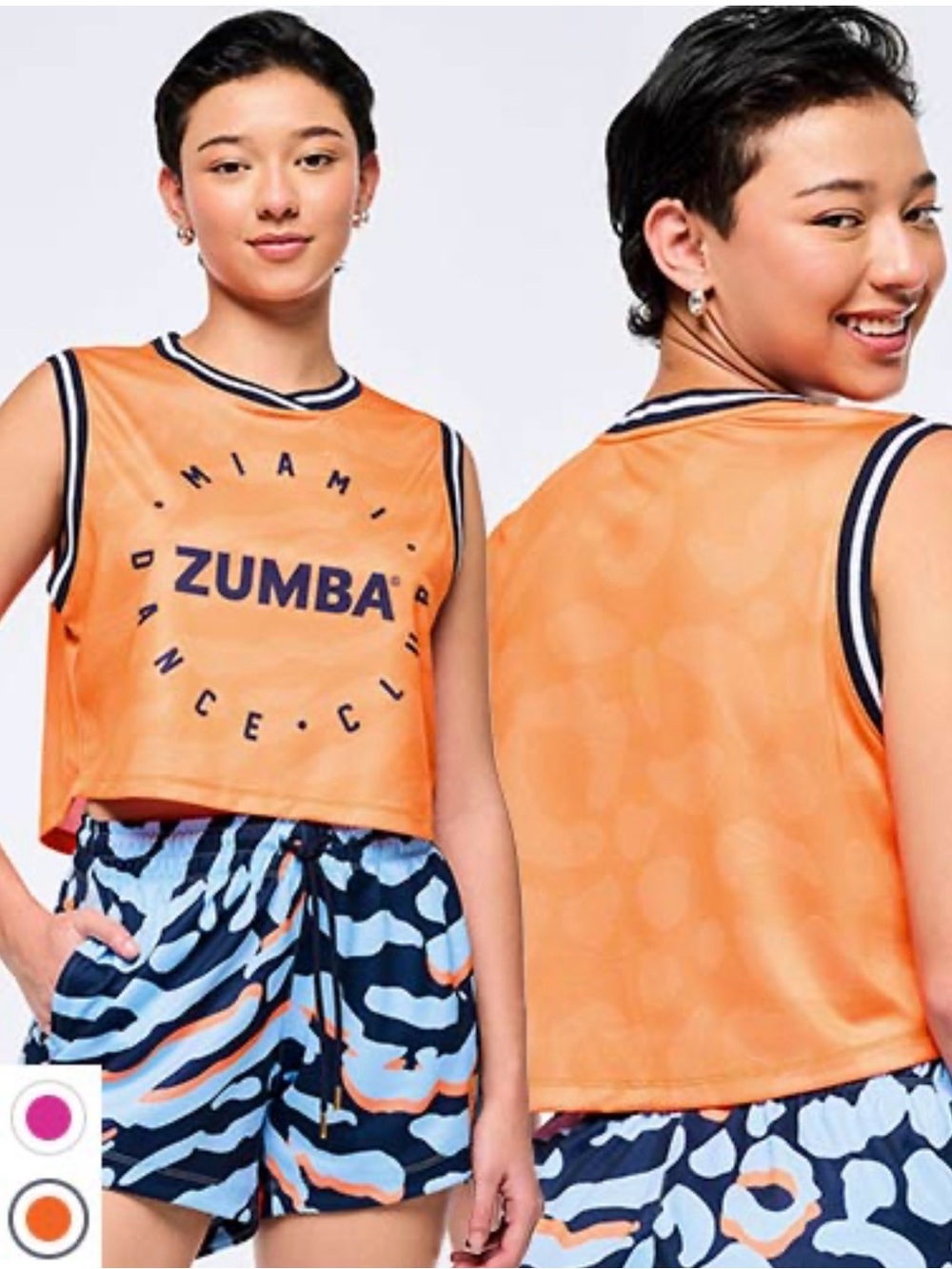 Zumba Fitness Victory Cropped loose Tank Top- Size M